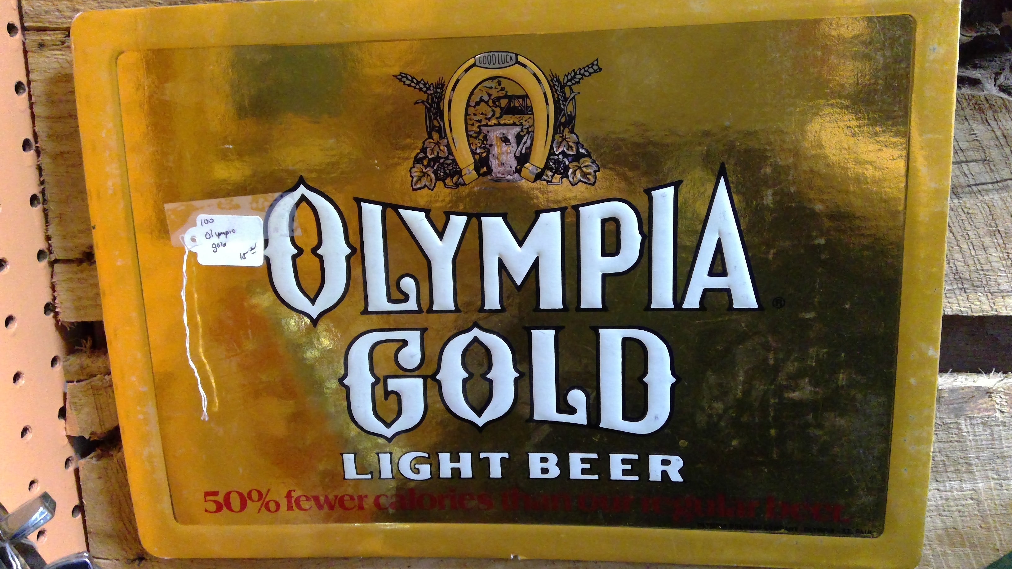 Olympia Gold Light Beer Sign