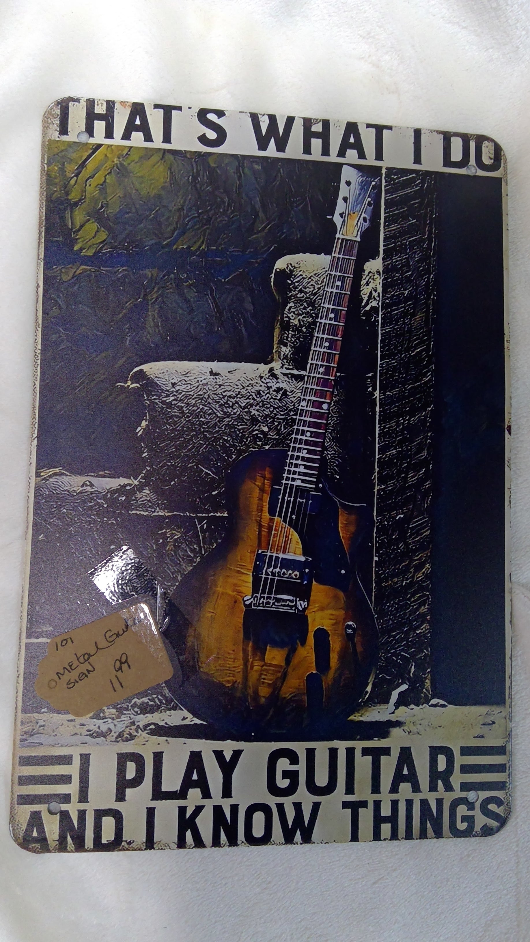 I Play Guitar and I Know Things Sign