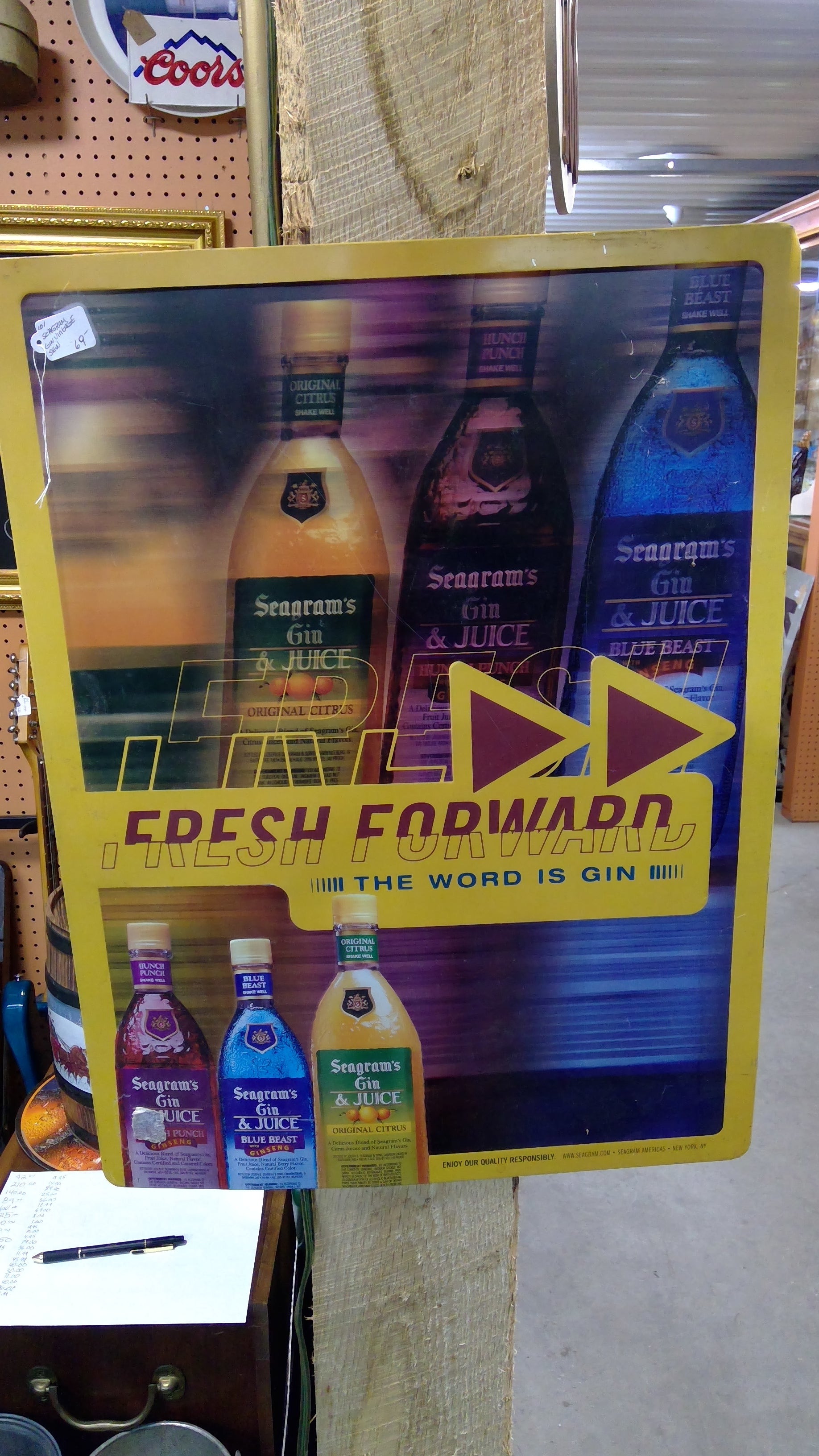 Seagram's Fresh Forward Sign
