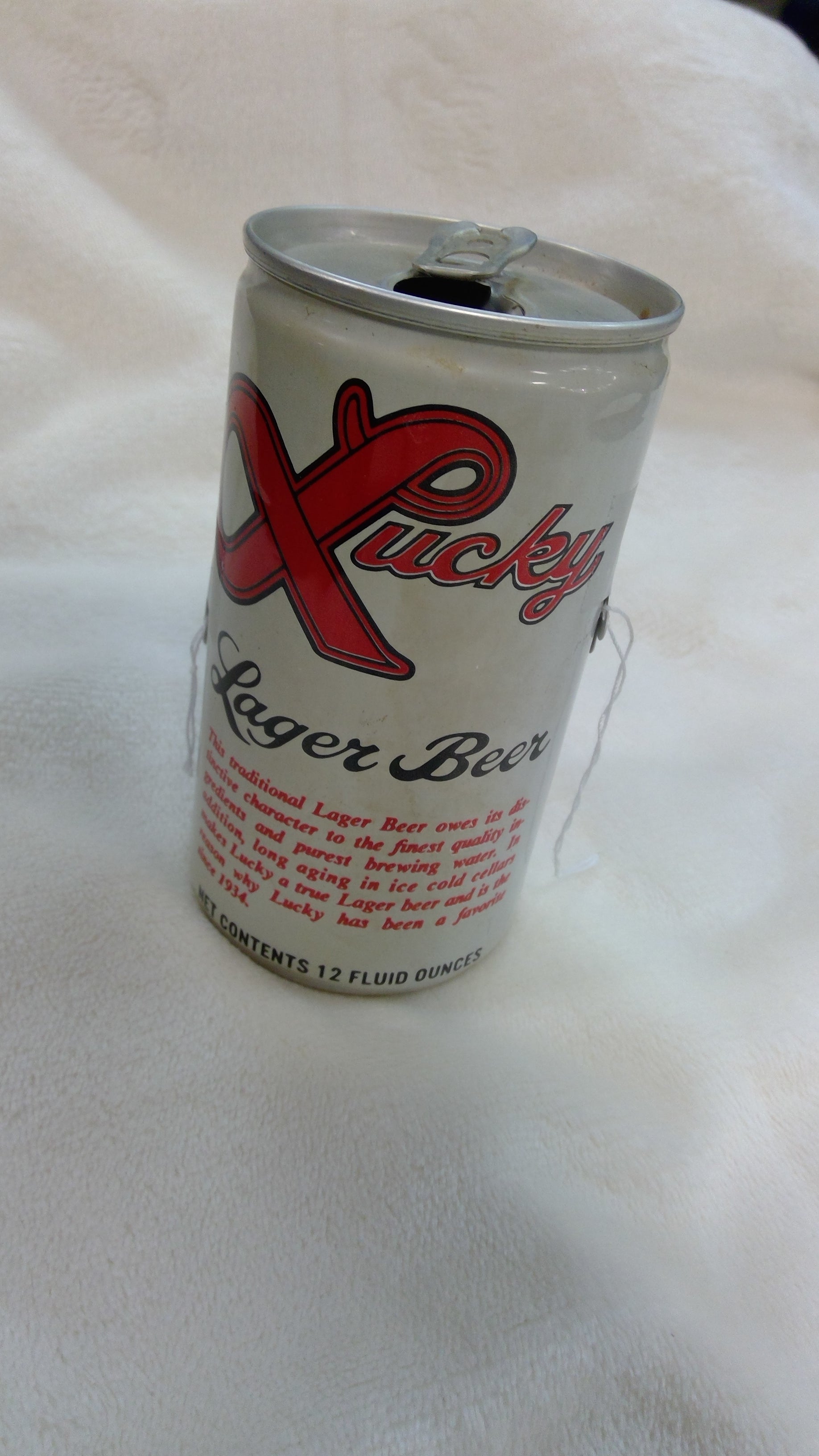 Lucky Lager Beer Can