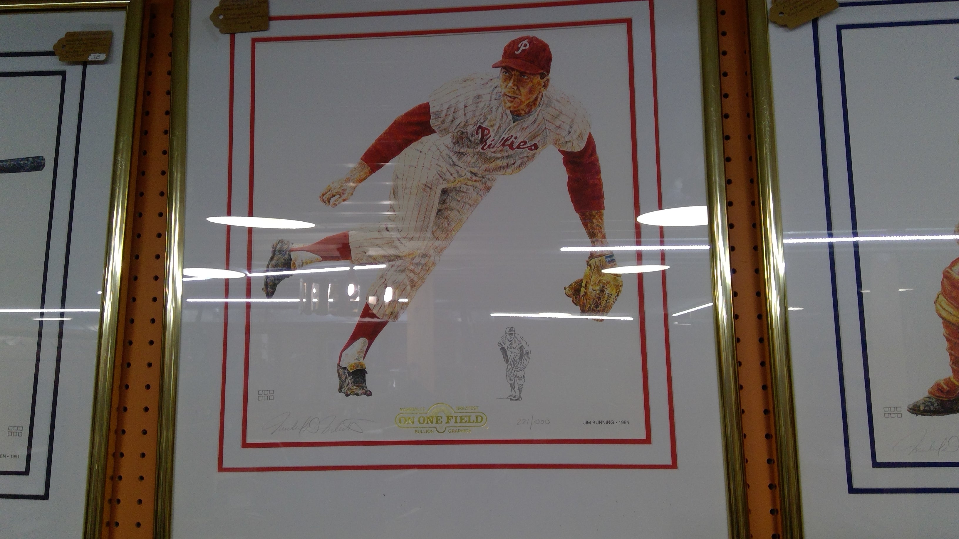 Jim Bunning Framed and Signed Art Poster
