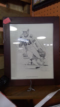 Framed Football Black and White Picture