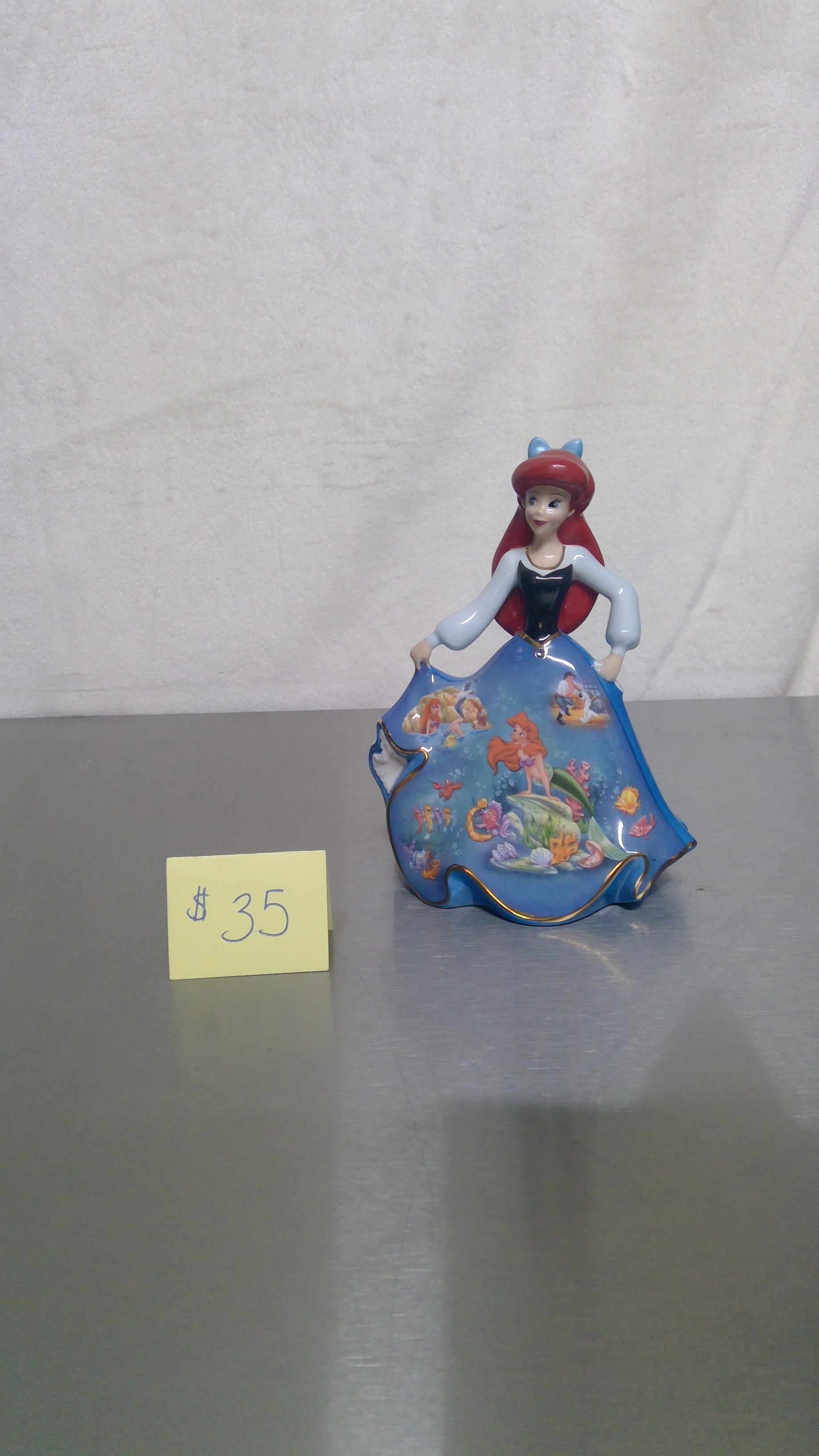 Disney Porcelain Bell "Ariel Blue Dress" Dresses and Dreams Collection